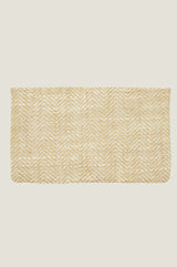 Heringbone Jute Clutch | Natural/White