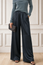 Satin Wide Leg Trouser | Grey