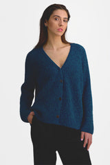 Bea Rib Cardigan | Dark Blue