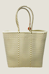 Bombon Medium Tote | Bone/Gold