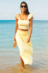 APPROVED * Bryony Organic Cotton Cheesecloth Top | Soft Yellow - Aspiga