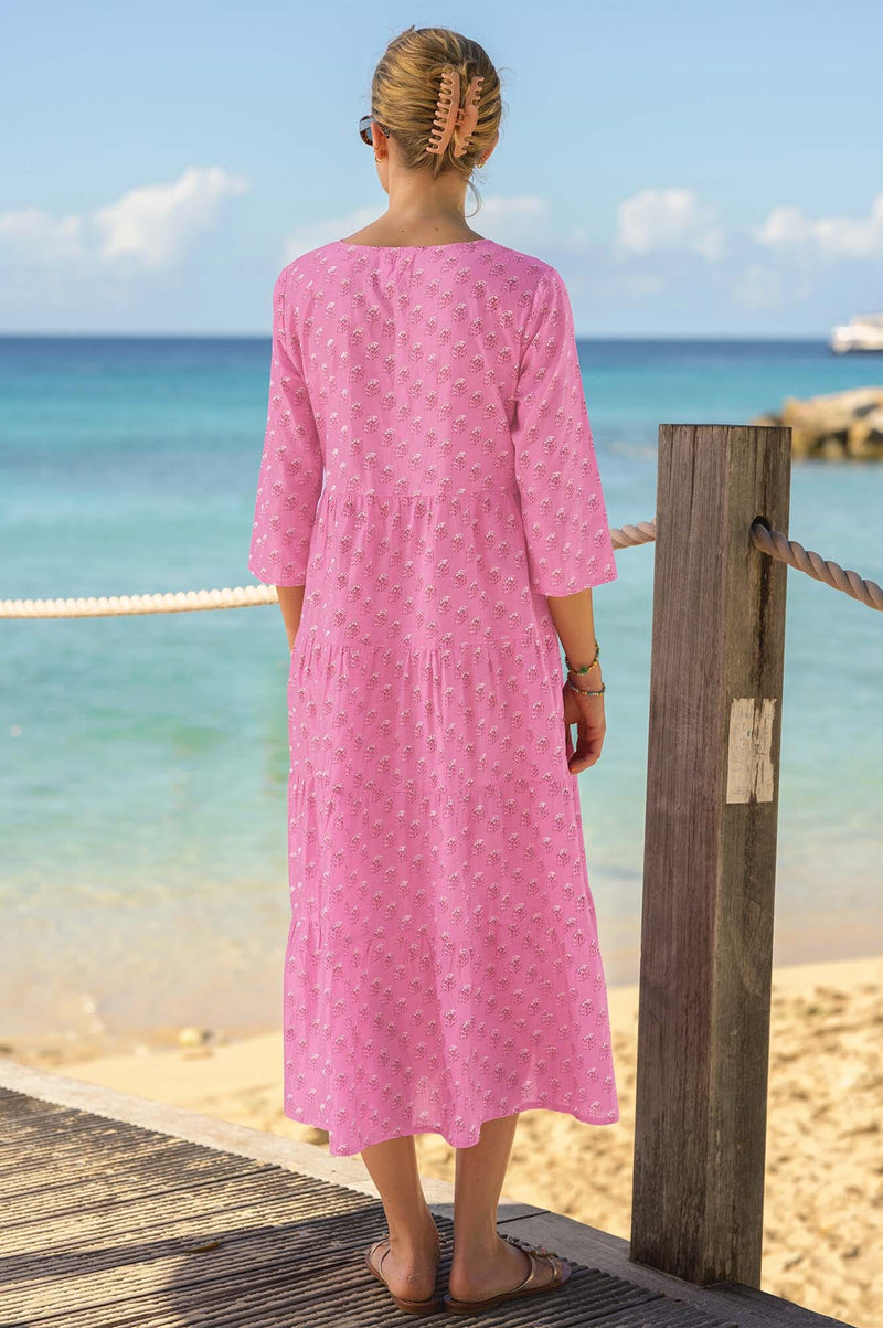 Emma Cotton Dress | Periwinkle Pink
