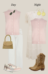 Alpaca Blend Gilet | Dusty Pink
