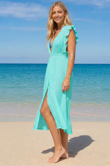Lou Wrap Kaftan | Turquoise