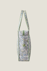 Weekend Zipper Bag | White/Blue/Green