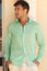 Men's Organic Cotton Shirt | Sea Green/White