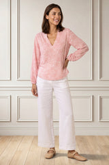 Wide Leg Linen Cropped Trousers | White