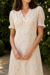RHS Sally Anne Short Sleeve Dress | Cream