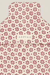 Block Print Hot Water Bottle Cover | Red/White