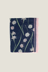 RHS Printed Cotton Modal Scarf 70cm x 180cm | Navy/Pink