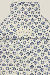 Block Print Hot Water Bottle Cover | Blue/White