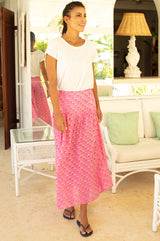APPROVED Dropped Waist Skirt | Pink/Rust - Aspiga
