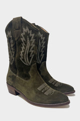 Camilla Cowboy Boots | Khaki