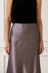 Satin Slip Skirt | Mink