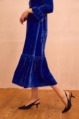 Victoria Velvet Dress | Azure Blue