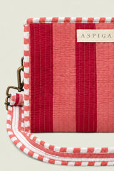 Small Cotton Quilted Bag | Stripe/Pink