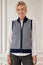 Merino Wool Stripe Zip Through Gilet | Navy/Off White