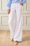 Wide Leg Linen Trousers | White