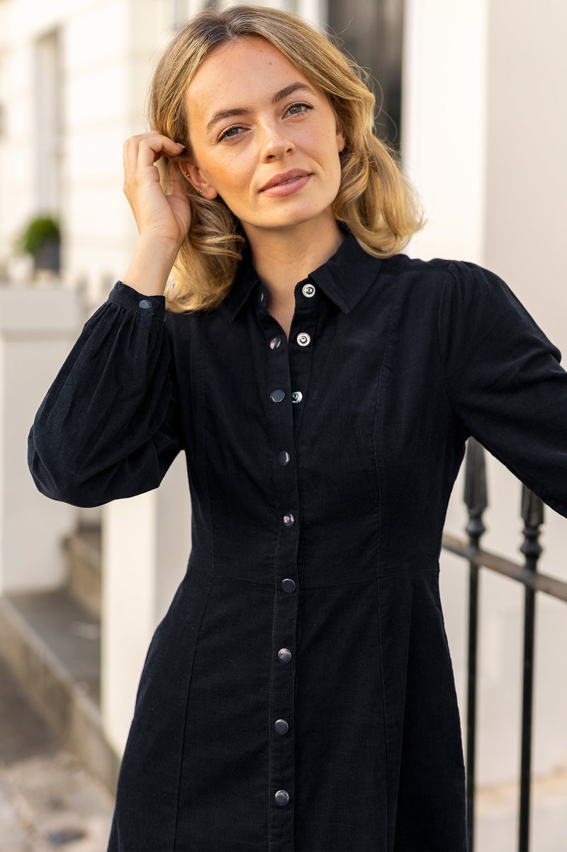 ladies cord dress Aspiga, Ethical A-Line Dress, Navy, Office Wear DRESS OPTIONS:Dress SPRING 2025 It is made of BRAND NEW Wisp Women’s