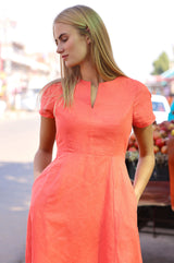 Louisa Linen Blend Dress | Grenadine