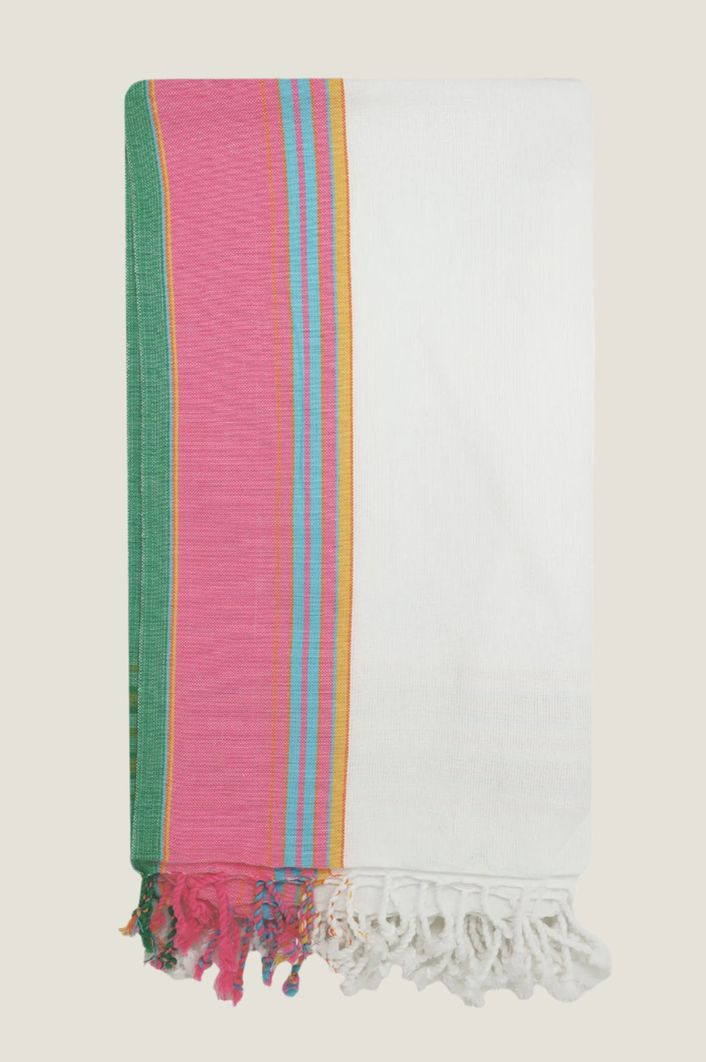 Kikoy Towel White Pink