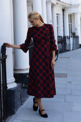 Elizabeth Check Dress | Red/Blue