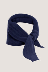 Merino Wool Tie Neck Scarf | Navy