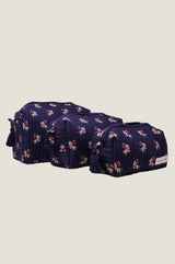 RHS Organic Cotton Printed Large Wash Bag  | Navy
