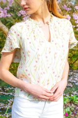 RHS Caped Sleeve Blouse | Cream