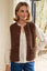 Borg Wool Blend Gilet | Chocolate