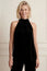 Velvet Halter Top | Black