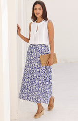 Sleeveless Vienna Cotton Blouse | White - Aspiga