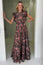 Rose Frill Maxi Dress | Khaki/Orange