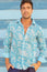 Men's Organic Cotton Shirt | Meadow Blue/White