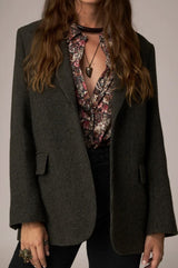 Maison Hotel Camaron City Tweed Blazer | Mossy