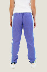Unisex Kikoy Trousers | Denim Blue/White