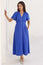 Tessa Organic Cotton Cheesecloth Dress | Cobalt