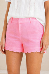 Low Rise Scallop Short | Pink