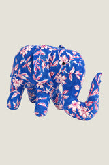 Block Printed Elephant | Blue/Red/White