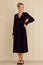 Sally Anne Velvet Long Sleeve Dress | Aubergine