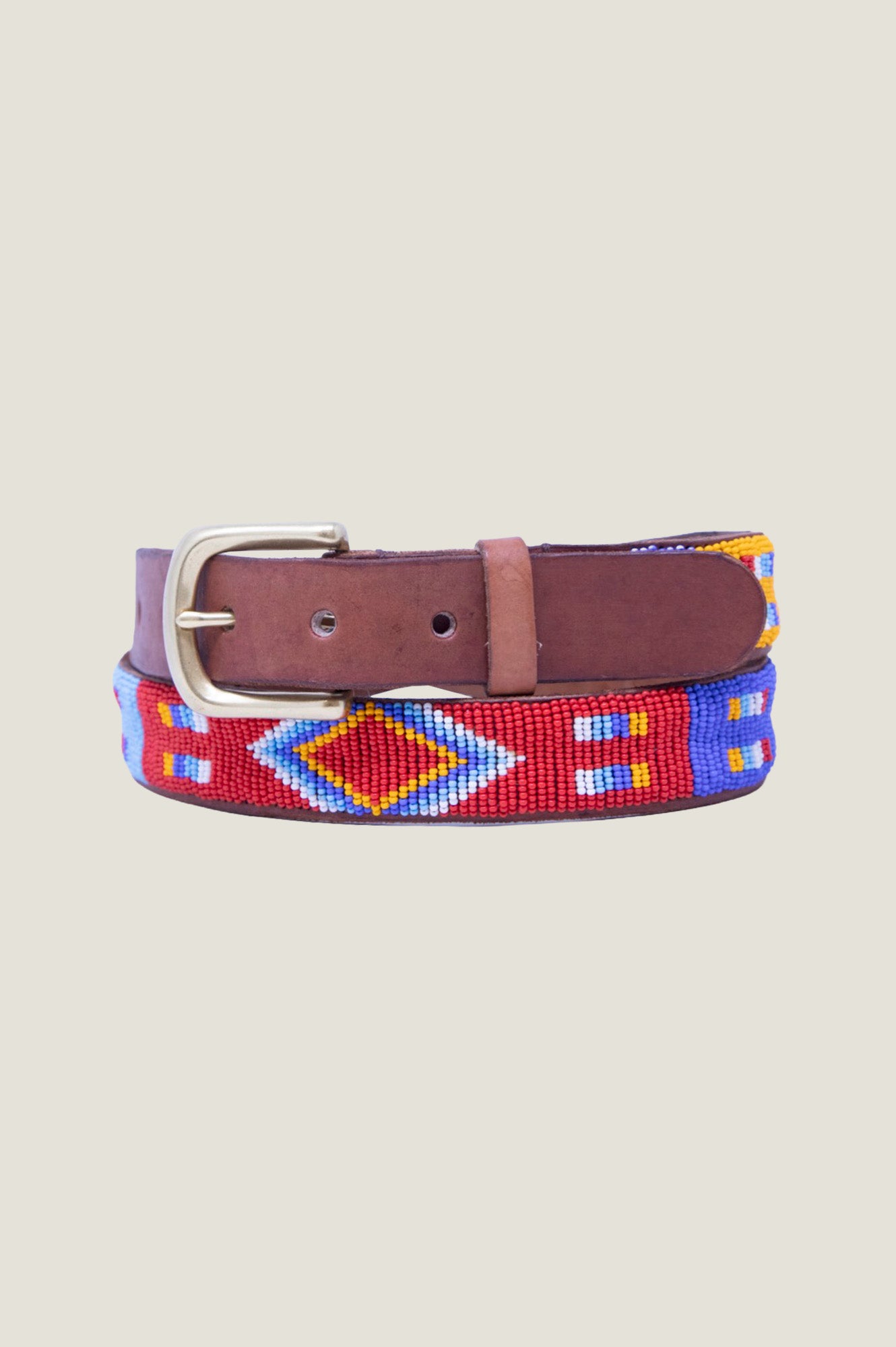 Colour Block Diamond Belt | Yellow/Blue