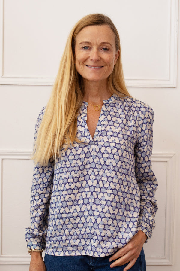 Olivia Blouse | Maui Dream Blue