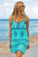 Imogen Mini Dress | Turquoise/Cobalt