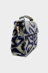 Pine Up Tote | Ikat Blue/White