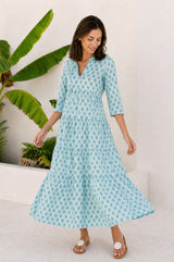 Emma Organic Cotton Dress | Teal