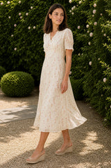 RHS Sally Anne Short Sleeve Dress | Cream