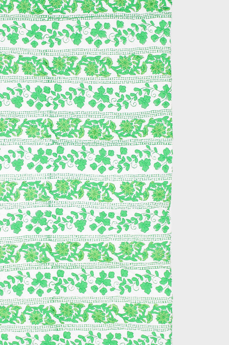 Christmas Stocking | Linear Botanical Green/Cream