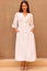 Jyoti Printed Rayon Dress | Polka Dot White/Chocolate