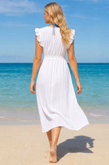 Lou Wrap Kaftan | White