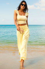 APPROVED * Bryony Organic Cotton Cheesecloth Top | Soft Yellow - Aspiga